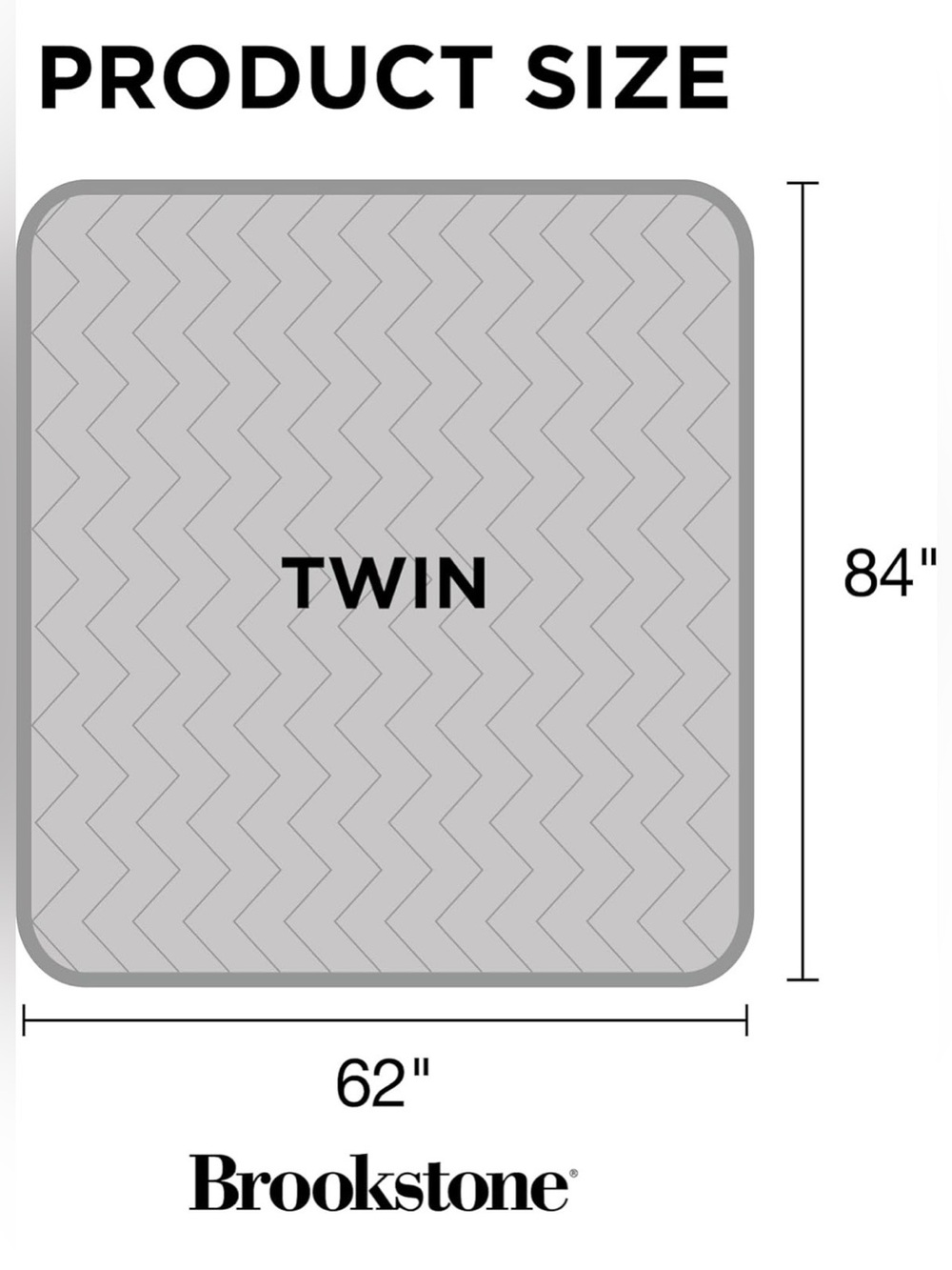 Brookstone Electric Heated Comfort Plush Herringbone Blanket w/ 10 Heat Settings - Picture 7 of 9
